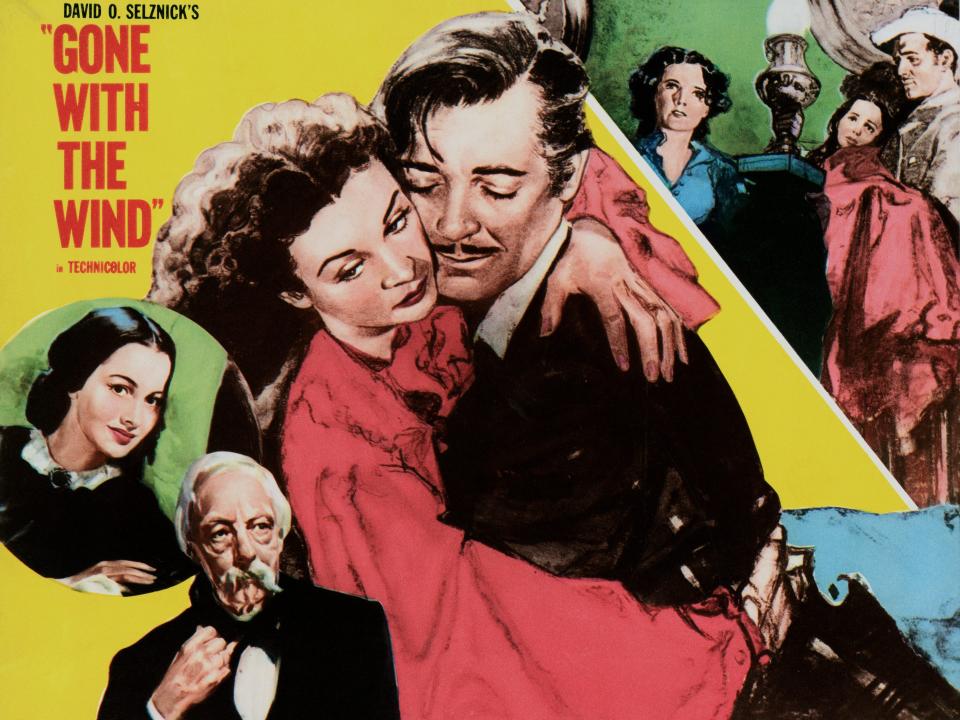 Gone with the Wind' film poster, 1939 - starring Vivien Leigh and Clark Gable.