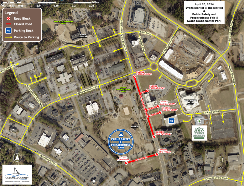 Columbia County announced road closures for its annual public safety event.