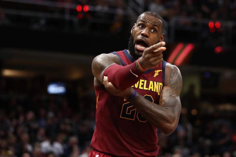 LeBron James isn't about to start pointing fingers, but things look dire in Cleveland right now. (Getty)