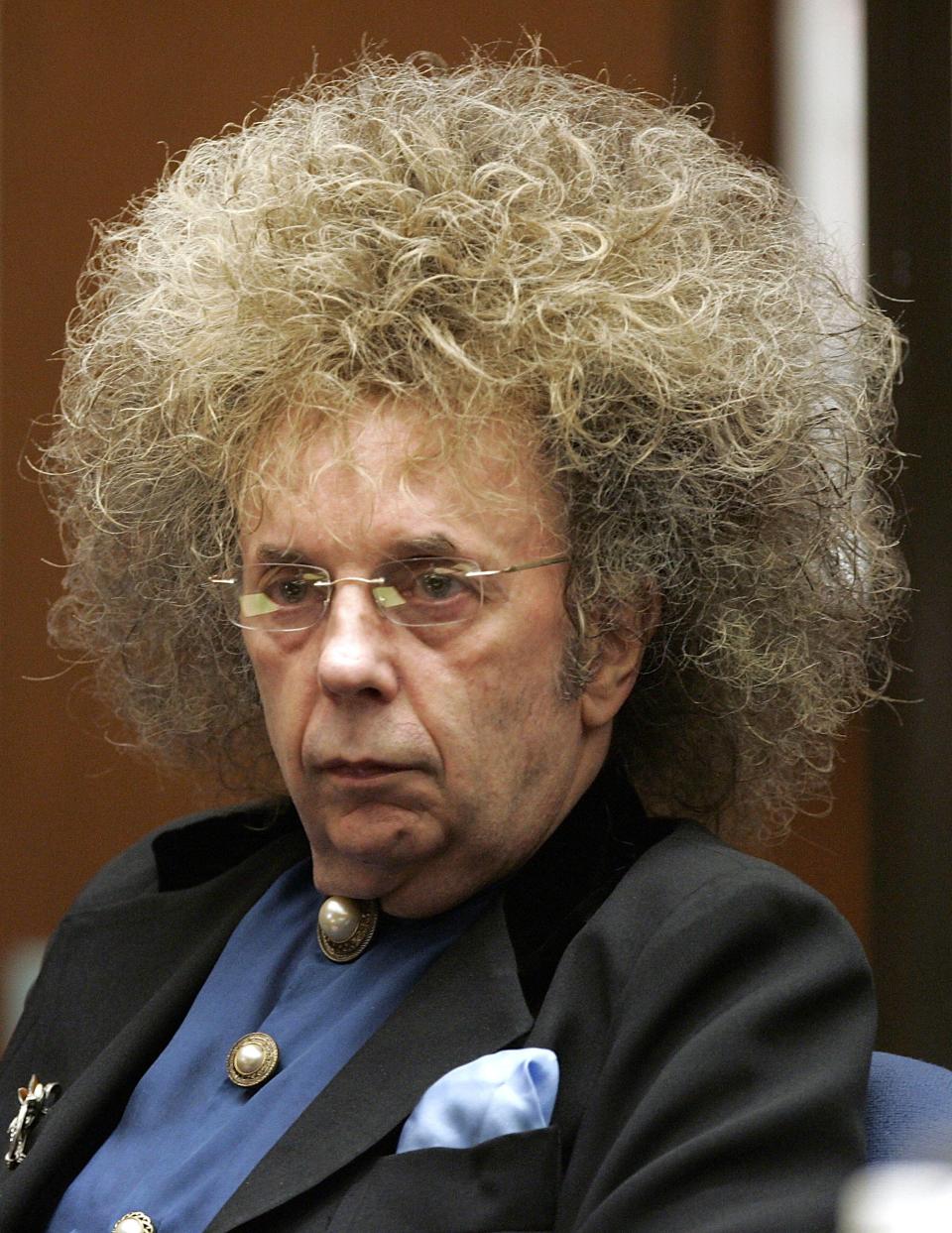 Phil Spector durante su juicio en Los Ángeles en mayo de 2005AP