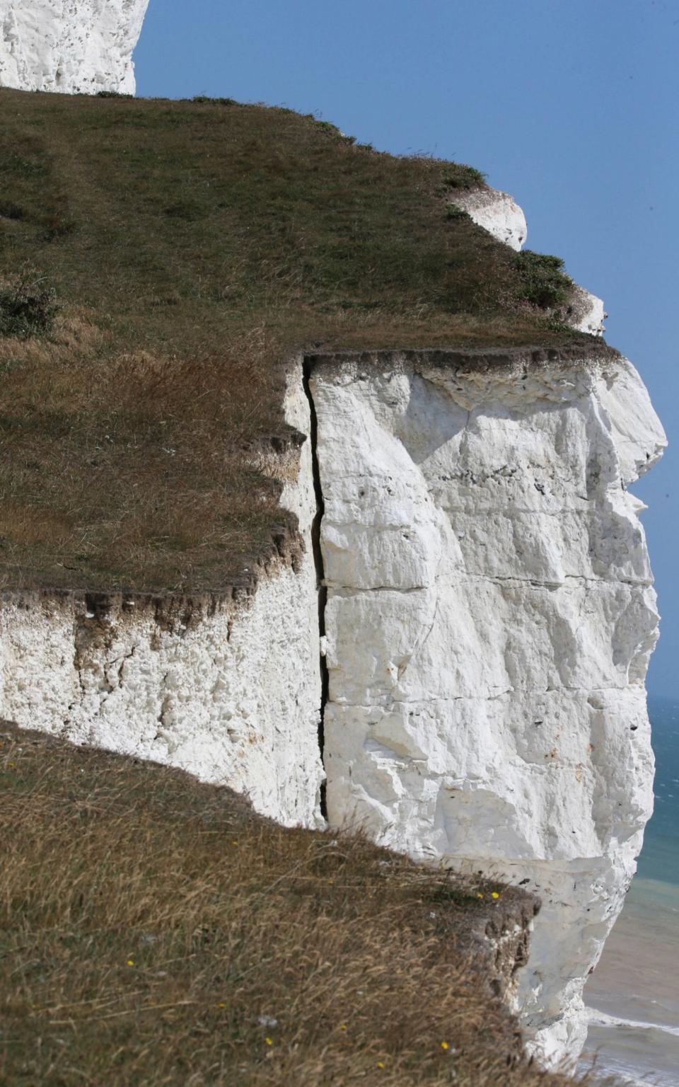 A large section of cliff face at Seaford Head, East Sussex fell into the sea yesterday  - Credit: Eddie Mitchell