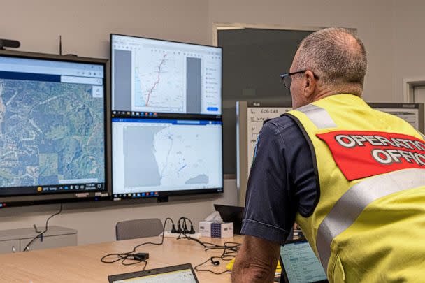 PHOTO: A member of the Incident Management Team coordinates the search for a radioactive capsule that was lost in transit by a contractor hired by Rio Tinto, at the Emergency Services Complex in Cockburn, Australia. (Dept. of Fire and Emergency via Reuters)