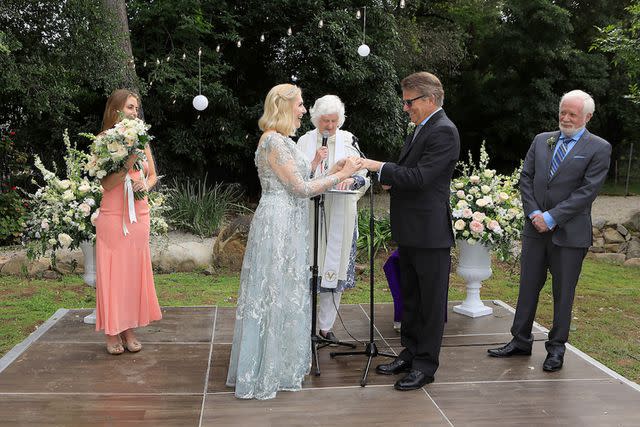 <p>Nina Prommer</p> Anson and Sharon Williams at their May 6, 2023 wedding in Ojai, California
