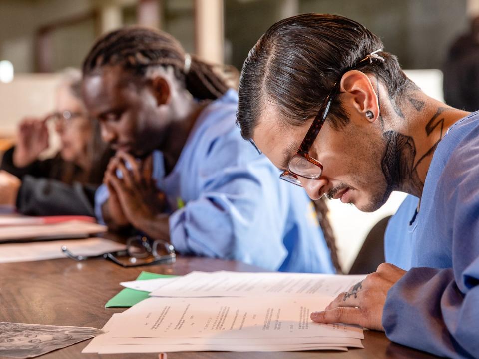 Peter Merts photos show California Prison Arts Programs Creative writing class at Pelican Bay State Prison - 2019