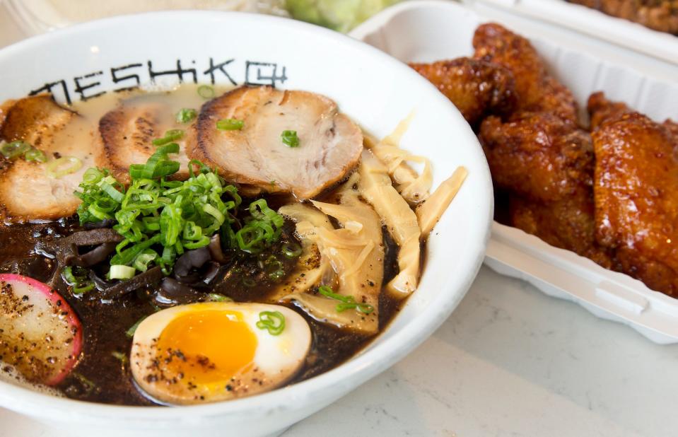 Meshikou Ramen's black ramen