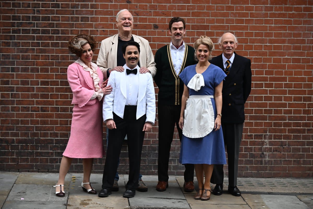 John Cleese with the Fawlty Towers stage cast (Jeremy Selwyn)
