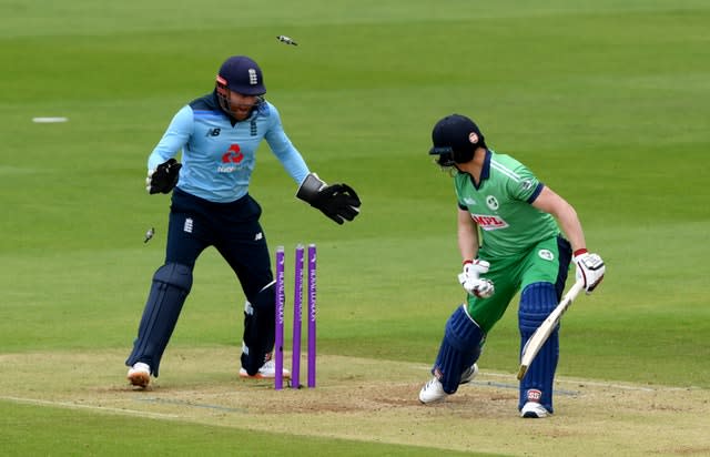 Kevin O’Brien, right, has made scores of 22 and three in the series (Mike Hewitt/PA)