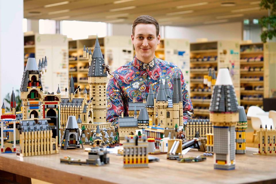 Justin Ramsden, the designer of the Hogwarts Castle (LEGO)