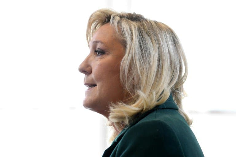 Marine Le Pen lors d'une conférence de presse à Paris le 9 mars 2021 - Alain JOCARD © 2019 AFP