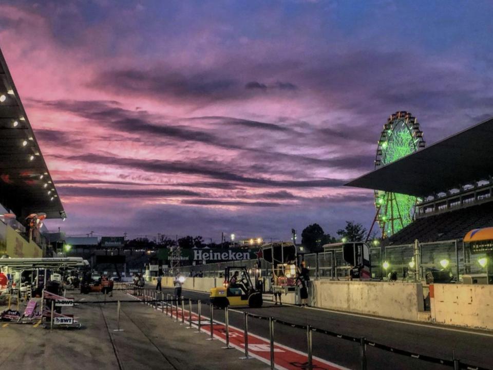 Purple skies before a typhoon