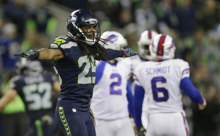 Richard Sherman has been the subject of trade rumors. (AP)