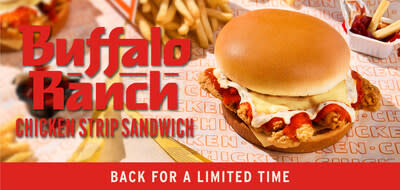 The Buffalo Ranch Chicken Strip Sandwich is Back for a Limited Time Only (PRNewsfoto/Whatabrands LLC.)