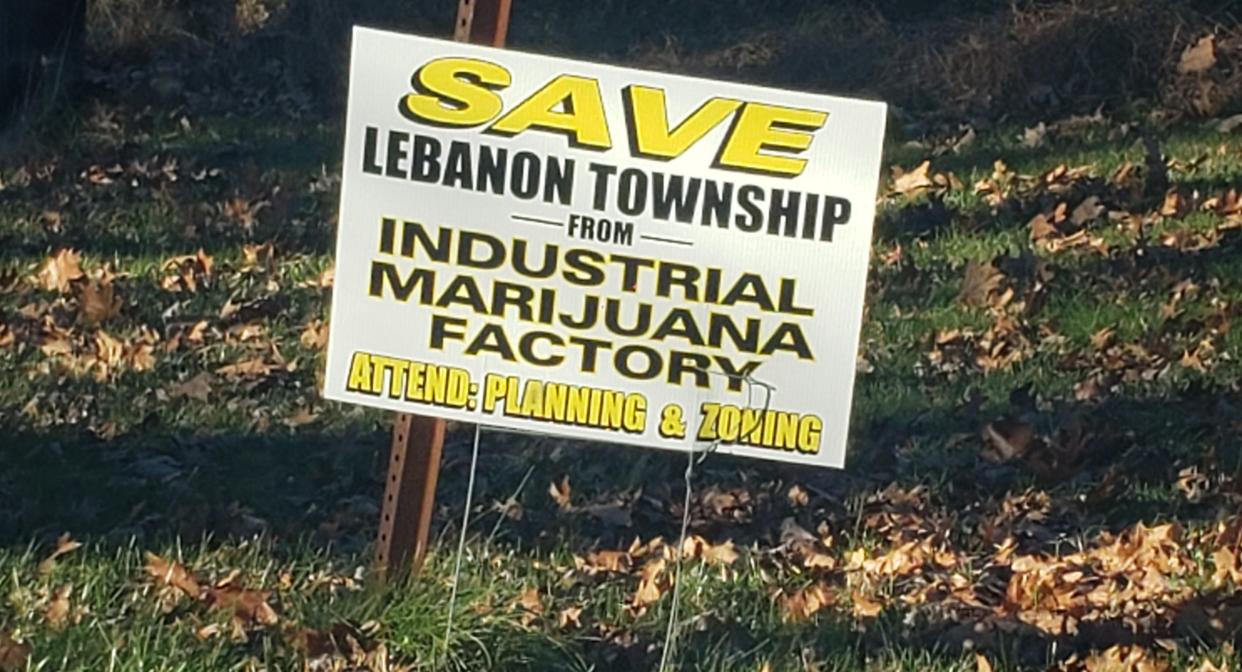 Lebanon Township residents have mounted a campaign against a proposed medical marijuana facility on Anthony Road.