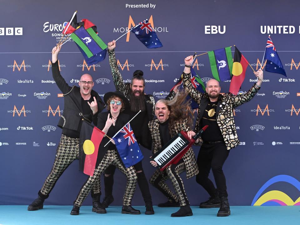 Voyager attends the 2023 Eurovision Song Contest opening ceremony.