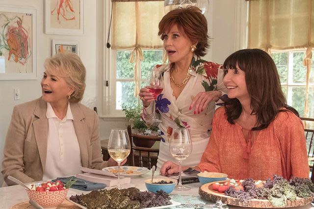 Jane with Candace Bergen and Mary Steenburgen in <em>The Book Club</em>. Source: Paramount Pictures