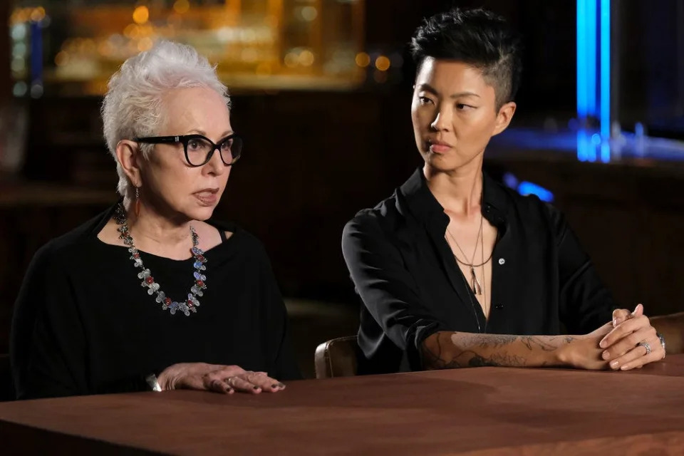 El Charro Café's Carlotta Flores (left) and Kristen Kish in Season 19, Episode 13, of "Top Chef."