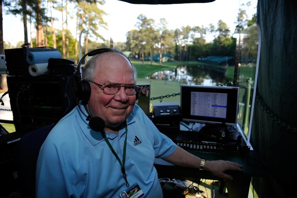 Lundquist working the No. 16 tower at the 2012 Masters. (Augusta National/Getty Images)