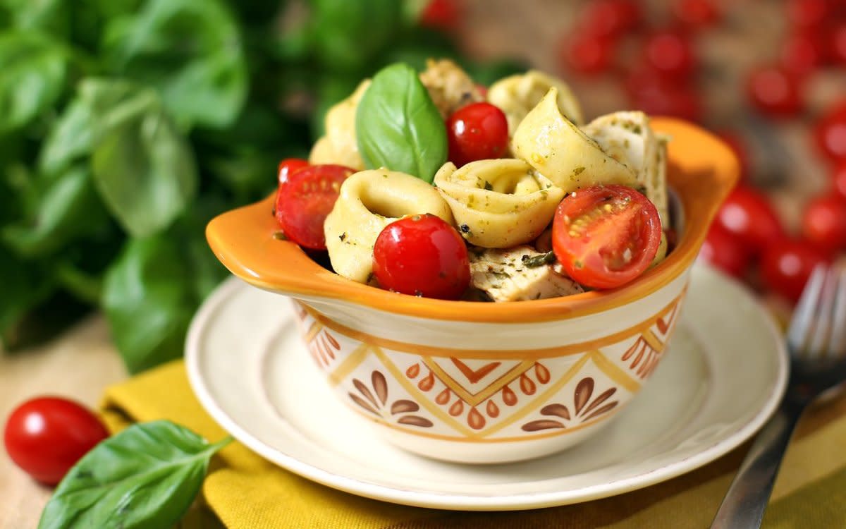 <p>Parade</p><p>Get dinner on the table in a jiffy with this quick, protein-packed and flavorful tortellini salad</p><p><strong>Get the recipe: <a href="/249719/donnaelick/10-minute-tortellini-with-pesto-and-chicken/" data-ylk="slk:10 Minute Tortellini With Pesto and Chicken;elm:context_link;itc:0;sec:content-canvas" class="link rapid-noclick-resp">10 Minute Tortellini With Pesto and Chicken</a></strong></p>