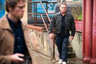 <p>He decides to go after Paul, armed with a brick.</p>