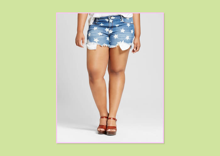 <p>Ava & Viv Plus-Size Star Print Denim Midi Shorts, $25, <a rel="nofollow noopener" href="https://www.target.com/p/women-s-plus-size-denim-midi-shorts-star-print-ava-viv-153/-/A-52035462#preselect=51936803" target="_blank" data-ylk="slk:Target;elm:context_link;itc:0;sec:content-canvas" class="link ">Target </a> </p>