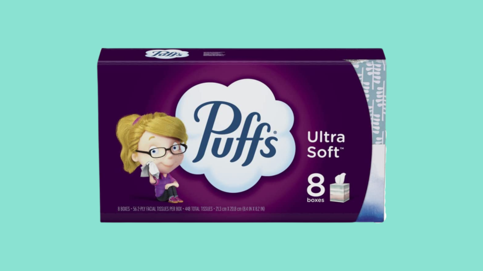 Using Puffs tissues will make you feel like you're wiping your nose with a cloud.