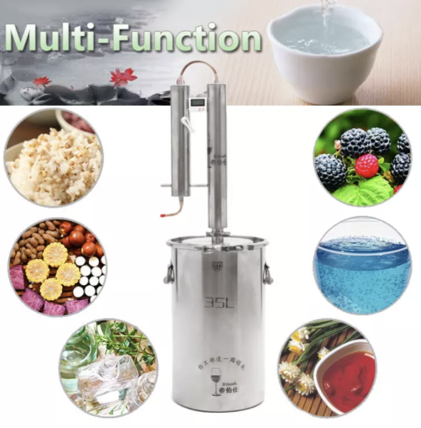 Stainless Boiler Alcohols Distiller Wine Beer Fruit Making. PHOTO: Lazada