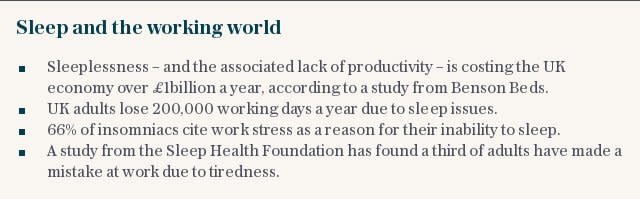 Sleep and the working world