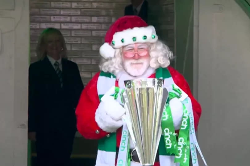 Santa presented Celtic with the trophy