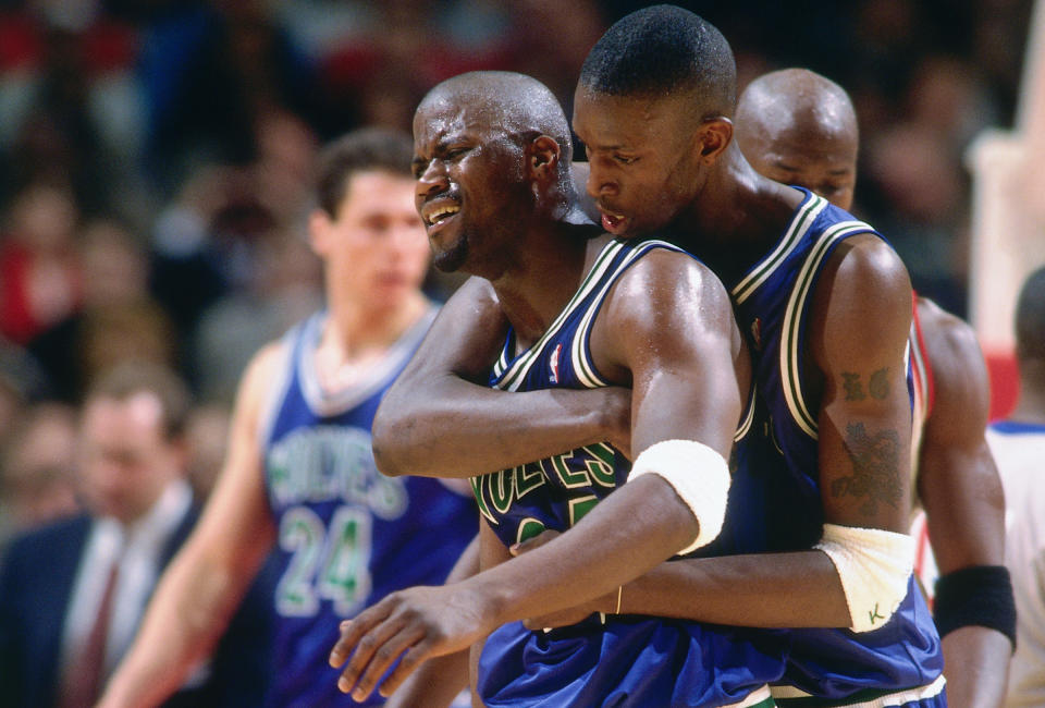 Isaiah Rider's final season in Minnesota coincided with Kevin Garnett's rookie year. (Scott Cunningham/NBAE via Getty Images)