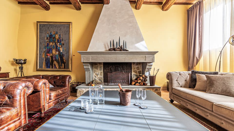 Lewis and Scali were committed to retaining the farmhouse's Tuscan charm. - Courtesy Villa Ardore
