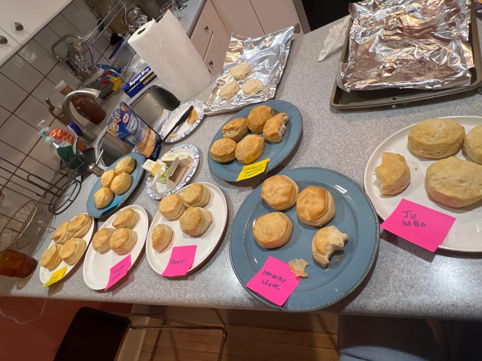 my biscuit tasting station