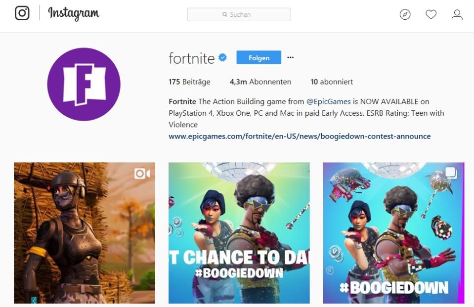 <p>Bei jungen Erwachsenen ist Fortnite im Moment ein absolutes Phänomen. In dem Videospiel treten 100 Personen gegeneinander an, der letzte Überlebende in diesem Battle Royal ist der Gewinner. 4,3 Millionen User wollen via Instagram über das Videospiel informiert werden. </p>