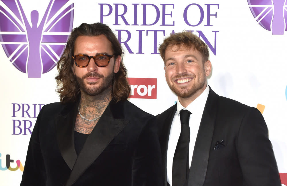 Pete Wicks with Sam Thompson credit:Bang Showbiz