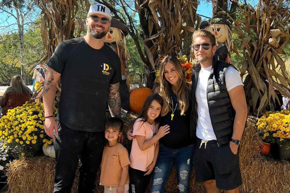 <p>Mike Caussin Instagram</p> Mike Caussin, Jace Caussin, Jolie Caussin, Jana Kramer and Allan Russell photographed together