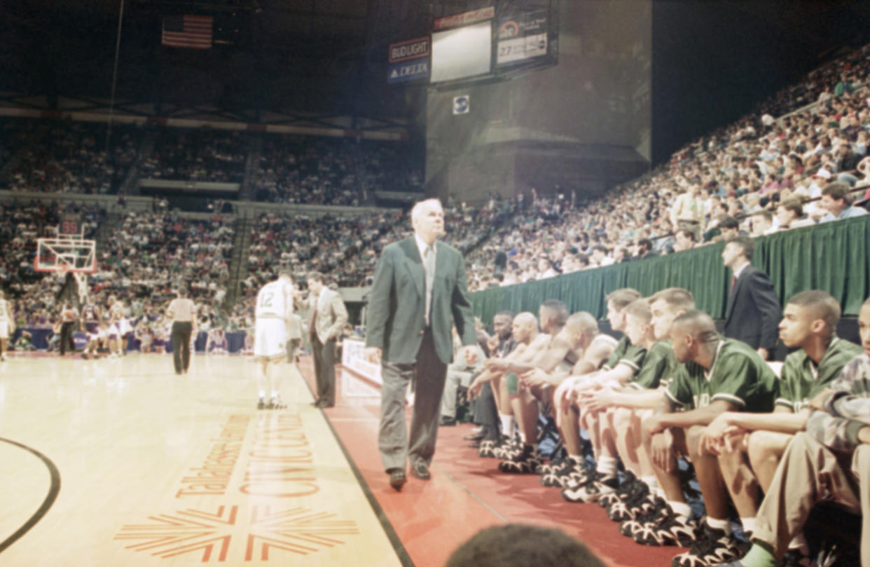 Michigan State announced Monday night that former coach Jud Heathcote has died. (AP)