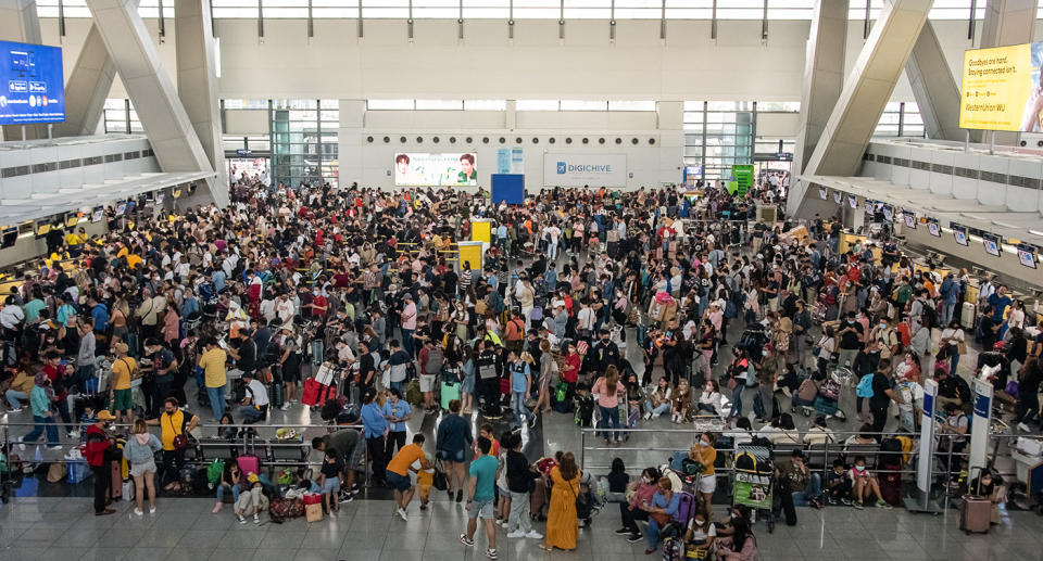 Thousands of travellers were stranded at Philippines airports.