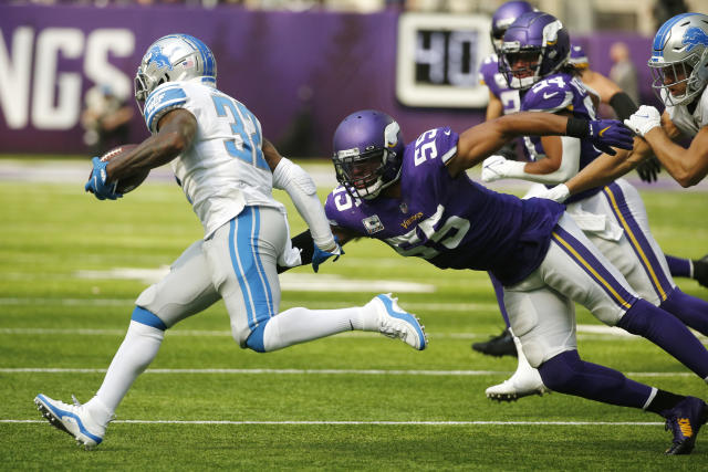 Vikings survive Lions rally 19-17 on Joseph FG at final gun - The