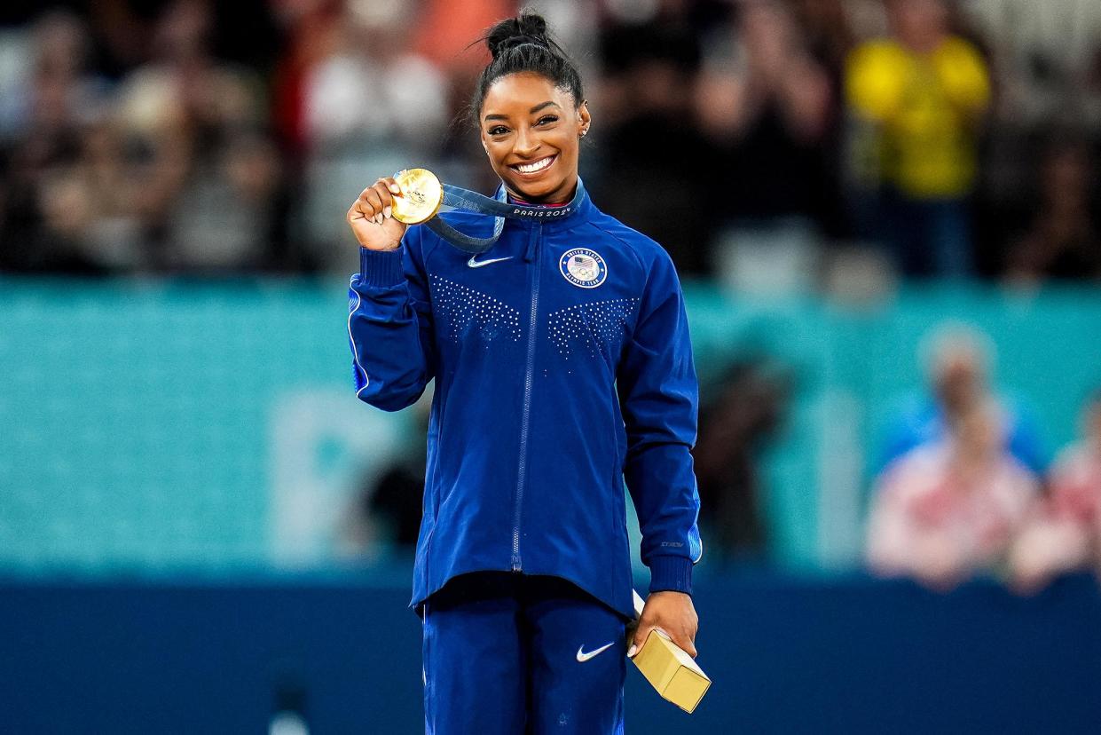 Simone Biles Thought ‘Don’t Trip’ Right Before Gold MedalWinning Vault