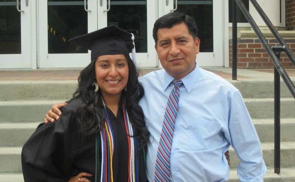 Belsy Garcia Manrique and her father, Felix Garcia, at her college graduation. (Photo: Courtesy of Belsy Garcia Manrique)