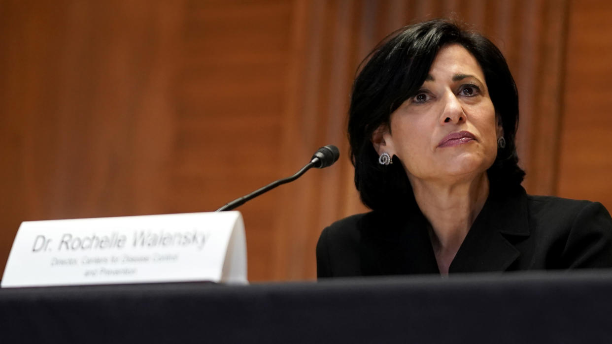 Centers for Disease Control and Prevention Director Dr. Rochelle Walensky answers is seen during a Senate Appropriations Subcommittee hearing to examine the FY 2022 budget request for the Centers for Disease Control and Prevention on May 19, 2021 in Washington, DC. (Greg Nash-Pool/Getty Images)