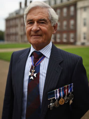 <p>Dan Kitwood/Getty</p> Former policeman Jim Beaton, GC Chairman of the Victoria And George Cross Association, on September 24, 2015.