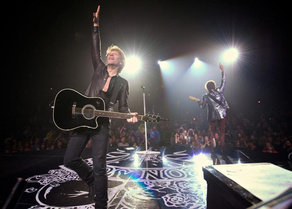 Bon Jovi in concert in Atlanta, Georgia.