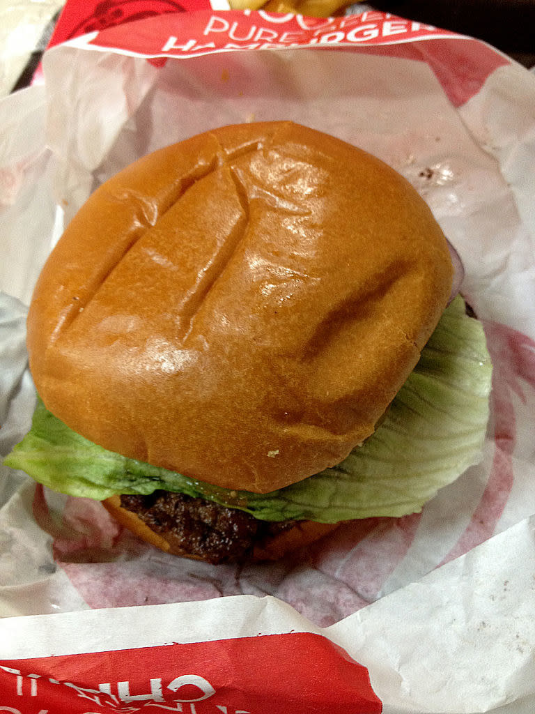 A Wendy's hamburger.