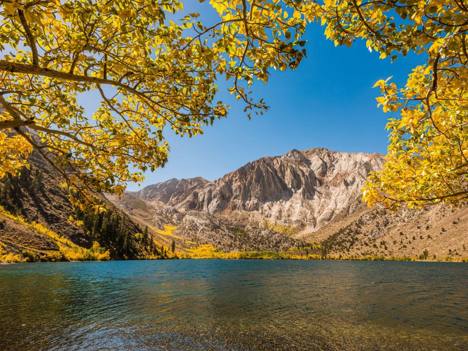 Convict Lake on the East side of the Sierra Nevada Mountains in Mono County and the Inyo National Forest of California