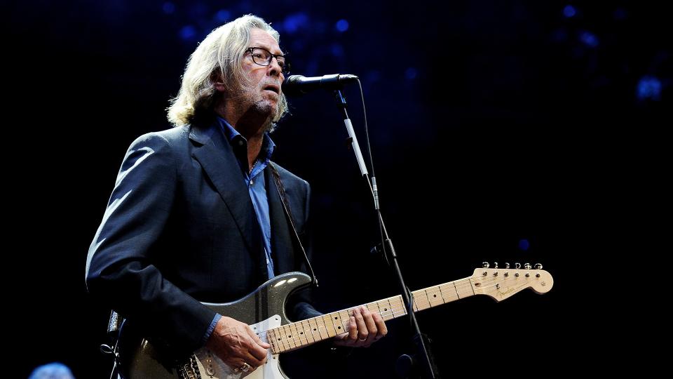 LONDON, ENGLAND - NOVEMBER 17:  (EXCLUSIVE COVERAGE)  Eric Clapton performs at The Prince's Trust Rock Gala 2010 supported by Novae at the Royal Albert Hall on November 17, 2010 in London, England.