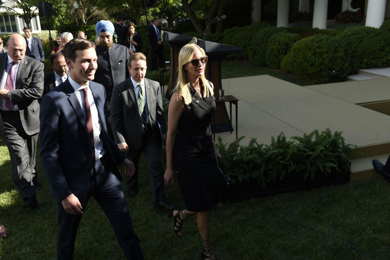 There are few people Mr Trump trusts more than his daughter and son-in-law: Getty