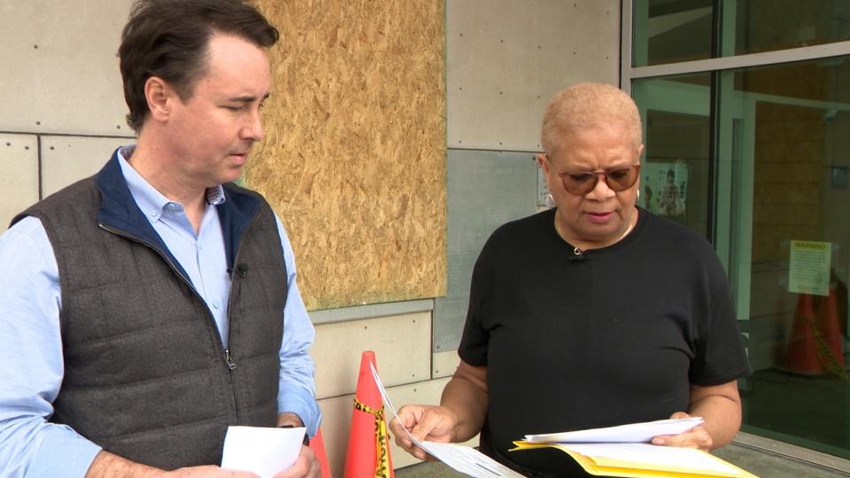 <div>Riverdale resident Ann Owens shows the I-Team the five tickets she received for speeding above 25 on Lamar Hutcheson Parkway during times when the school zone flashers weren't blinking. (FOX 5)</div>