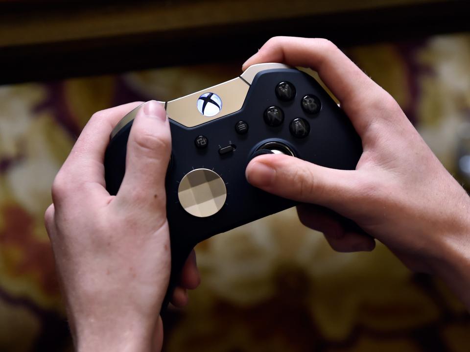 A Microsoft Xbox Elite controller, photographed in 2018 (Getty Images for Xbox Live)