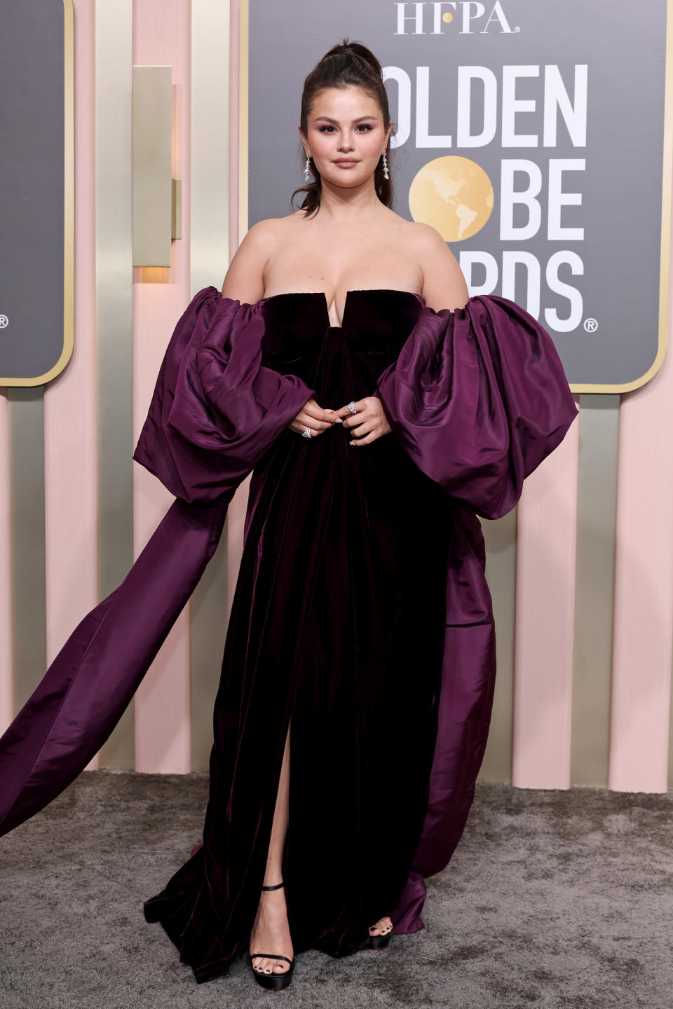 selena gomez best fashion purple