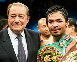 Bob Arum (left), who has promoted both Ali and Manny Pacquiao, sees similarities in both men